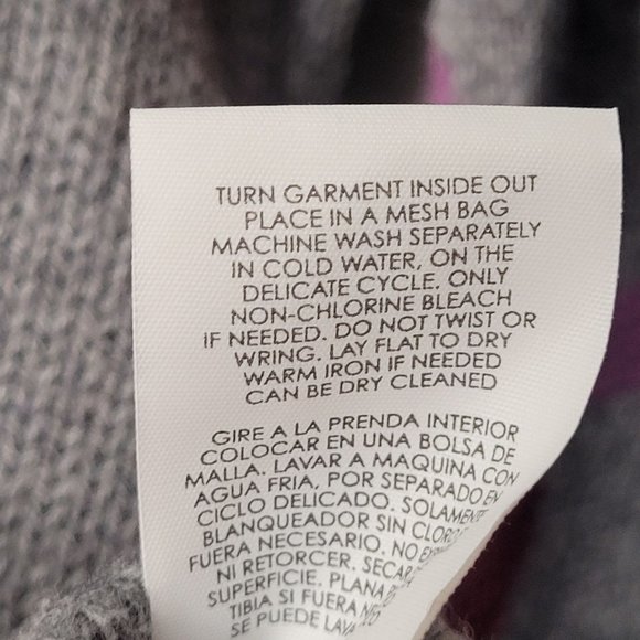 CAbi Gray and Purple Cowl Neck Sweater - Picture 7 of 8